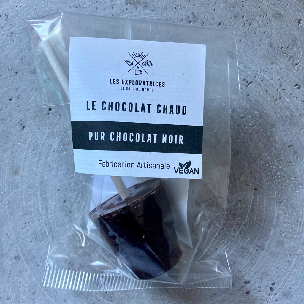 Sucette Chocolat Chaud - Chocolat Noir Intense - Les Exploratrices